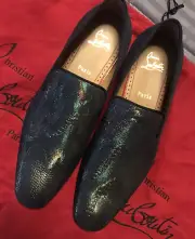 BRAND NEW 100% AUTH CHRISTIAN LOUBOUTIN LOAFERS SHINY DRESS SZ 41.5 US 8.5 RARE