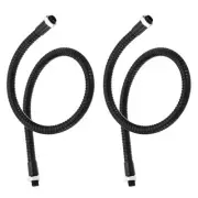 19.7" Gooseneck Hose, 2 Pcs M10 Fine Thread for Lamp, DIY Equipment, Black