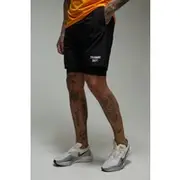 Mens Black Tall Man Active Training Dept 7inch 2in1 Short