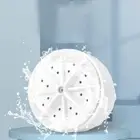 HG (White)Mini Ultrasonic Turbine Washing Machine Portable Bubble Rotation