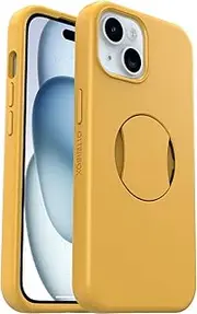 [Otterbox] OtterGrip Symmetry Case for iPhone 15 / iPhone 14 / iPhone 13 for MagSafe, Drop Proof, Protective Case with Built-in Grip, 3X Tested to Military Standard, Yellow