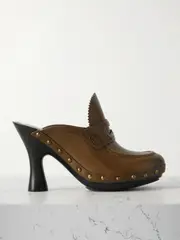 [Burberry] Burberry - Studded Leather Mules - Army green - IT36 IT 36 Green
