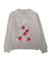 Il Gufo Christmas Tree Embroidered Jumper 6Y,4Y,6 Gray