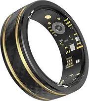 Smart Ring for Men Blood Pressure Monitor Fitness Ring with Heart Rate Monitor Health Ring Sleep Tracker Pedometer Calories Step Counter Waterproof Activity Tracker Compatible with iOS Android Phones