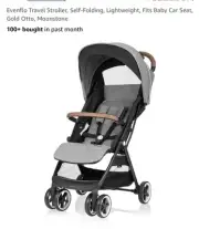 Evenflo Gold Otto Self Folding Lightweight Travel Stroller, Moonstone Gray New