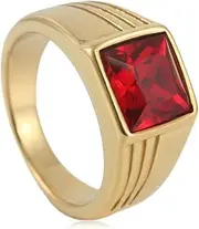 [Generic] Fashion trend inlaid red gemstone ring