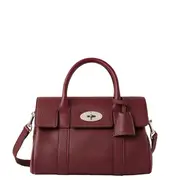 [Mulberry] Bayswater Satchel Black Cherry Heavy Grain