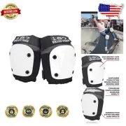 Slim and Durable Grey/White Fly Knee Pad - Maximum Mobility and Protection