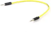 ROBAUN Dual 3.5mm Stereo Male Jack Cable Professional Audio Cable Microphone Speaker Sound Consoles Amplifier 0.3-30M(Yellow,0.5m)