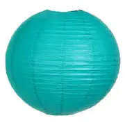 Turquoise Blue Round Chinese Paper Lantern - 4 Sizes