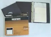 2 VINTAGE REDIFORM DISKETTE CD STORAGE 3-RING BINDERS W/PROTECTORS & CARDS - FS