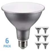 6 Pack S11590 Wide Flood LED 13.3W =90W 120V PAR38 CCT Selectable Medium E26