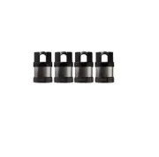 Commando Lock Padlock 1.3"X5.3"X8.3" Brass Keyed Steel-Material Silver (4-Pack)