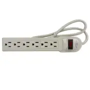 Sunlite ESP6/270/P 3-Feet Cord Surge Protector, Plastic