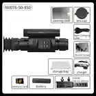 NV076-850 Monocular RangeFinder Infrared Night Vision Riflescope Hunting Camera