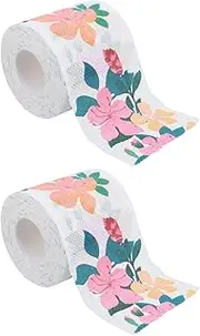 FONDOTIN 2rolls Colorful Printed Paper Napkins of Soft Skin-Friendly Toilet Paper for Home Office Parties Versatile Use As Napkins Handkerchiefs No Irritation Beautiful Patterns