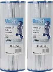 Unicel C-4950 50 Square Foot Media Replacement Pool Hot Tub Spa Filter Cartridge with 212 Pleats (2 Pack)