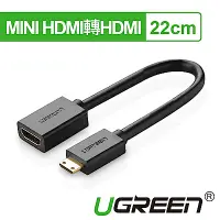 在飛比找Yahoo奇摩購物中心優惠-綠聯 MINI HDMI轉HDMI傳輸線 22cm