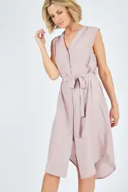 The Sleeveless Button Through Dress--BIRDK-812