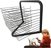 Art Drying Rack for Classroom,10 Shelves Drying Easel,Single Sided Studio Art Training Rack,Suitable for Office File Storage Box