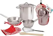 Kaper Kidz STAINLESS STEEL COOKING PLAYSET: Perfect Pretend Play Cooking and Baking Fun!