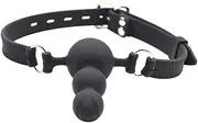 Eigell Restraint Leather Mouth Gag Harness Couple Game Toy