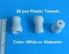 20 pcs Cord Plastic Tassel Drops Pull End 4 Blinds Shades White or Alabaster