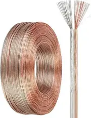 16/20/24/28/30 AWG Dual Parallel Tin-Plated Copper Wire - 15/30/60/100ft Flexible Low Voltage Cable for LED Lights - 300V 80°C UL Standard(15ft,24AWG-2C)
