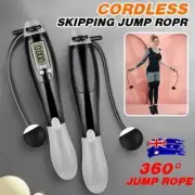 Digital Wireless Cordless Skipping Jump Rope Fitness With Calorie Counter VH
