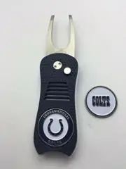 Indianapolis Colts Switchblade Golf Divot Tool BONUS Marker - Navy/White