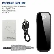 Bluetooth 5.0 USB Wireless Transmitter Receiver 2in1 Audio Adapter 3.5mm Aux Car