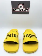 Palm Angels Pool Slides Yellow Black Size 7 (40 E)