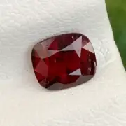 0.80-Cts Faceted Cushion Shape Dark Red Burmese Spinel
