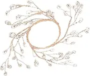 BESPORTBLE 2pcs Ice Wire Clear Garland - Acrylic Crystal Jewel Bead String for Christmas Tree - Wedding Birthday Crafts Elegant Gold Decoration Strands for Festive Events
