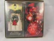 24 ct CHRISTMAS CARDS SEASON'S GREETINGS ON 1 HOLIDAY GREETINGS ON OTHER NEW