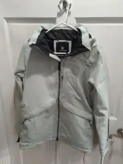 New Womens 2024 Volcom Shelter 3D Stretch Jacket Sage Frost Size XS Extra Small