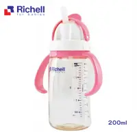 在飛比找momo購物網優惠-【Richell 利其爾】PPSU吸管哺乳瓶 200ML -