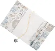 Parliky Floral Fabric Book Cover Protector Sleeve Vintage Book Sleeve Cover for Notebooks Journals Planners Stylish Flower Pattern Soft Material for Travel Daily Use