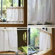 Short Curtain Half-curtain Cabinet Kitchen Door Window Curtain Drape One Panel