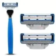 King of Shaves K3 Three Blade Razor & 2 Cartridges
