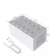 10-port USB Desktop Charger 5V 1A 2A 2.4A Multi Dock phone Fast Charging Station