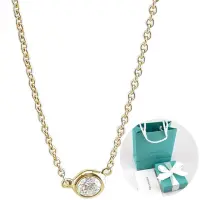 在飛比找momo購物網優惠-【Tiffany&Co. 蒂芙尼】明亮切割圓形鑽石墜飾18K