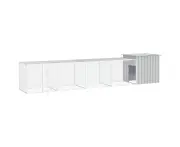vidaXL Chicken Cage Grey 500x91x100 cm Galvanised Steel