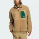 Adidas Sherpa JKT M [IN0994] 男 立領 外套 亞洲版 運動 休閒 毛絨 舒適 保暖 卡其