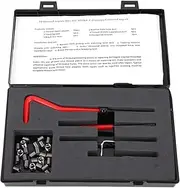 30Pcs M5x0.8 Thread Repair Kit, Stainless Steel, Includes Twisted Drill, Tap, Wrench, Breaker, Hex Wrench and 25 Threaded Inserts, Metric Imperial Units Conversion, Easy to