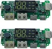 bairong LED Dual USB 5V 2.4A /Type-C USB Mobile Power Bank 18650 Charging Module Lithium Battery Charger Board 2Pcs