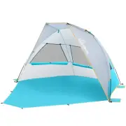 2-3 Person Portable Beach Tent UPF 50+ Sun Shade Canopy Umbrella with Extenda...
