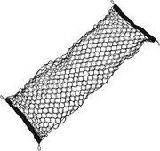 LOORGVEL Automotive Cargo Net Heavy Duty Dual Trunk Organizer Mesh for SUV Truck Storage Quick Installation Strong Elastic Efficient Storage Black
