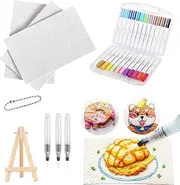 Magic Puffy Paint, Ultimate Magic Texture Painting Kit, 3D Drawing Canvas Sponge, Puffy Popcorn Drawing Texture Painting Kit, DIY Bubble Drawing Pens Art Supplies (Rectangle)