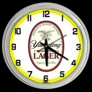16" Yuengling Lager Beer Sign Yellow Neon Clock Americas Oldest Brewery